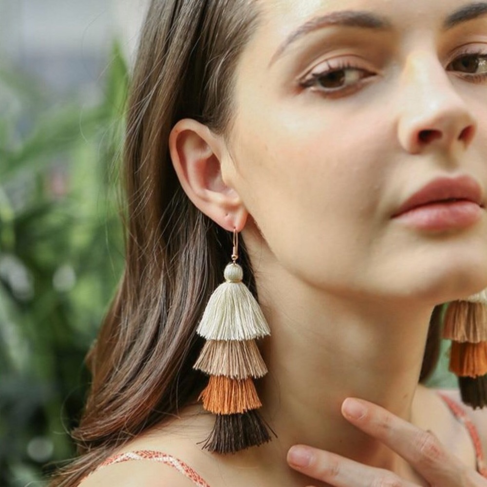 💝Anthro Ombré Tassel Earrings